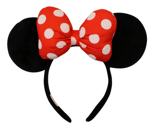Imagem 2 de 4 de Tiara Laço Vermelho Orelhas Com Luz Minnie Mouse Disney