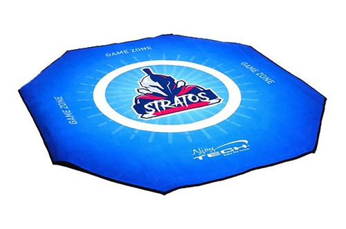 Imagen 6 de 6 de Alfombra Gamer Stratos Njoytech 120x120 Para Sillas Gamer