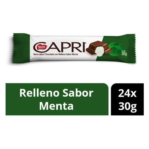 Chocolate Capri Sabor Menta Con 24 Unidades