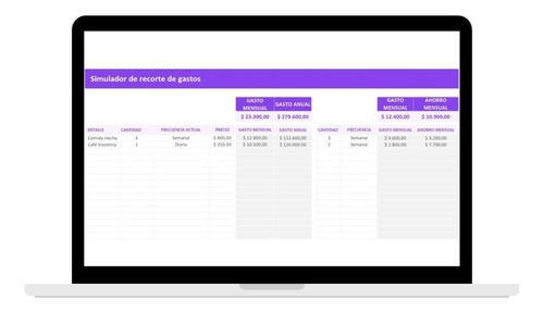 Plantilla Excel Para Ahorro Por Recorte De Gastos