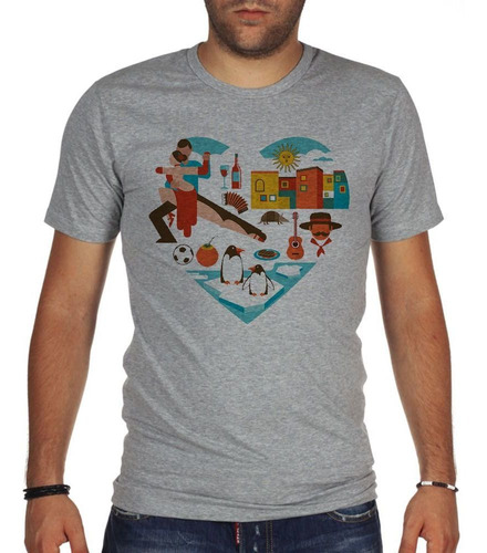 Remera De Hombre Argentina Cultura Corazon