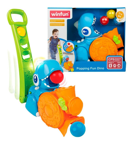 Arrastre Para Bebés Dino Luz Música Popping Fun Dino Winfun 