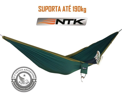 Rede Descanso King Size 190kg Verde/cinza Nautika Camping Uv