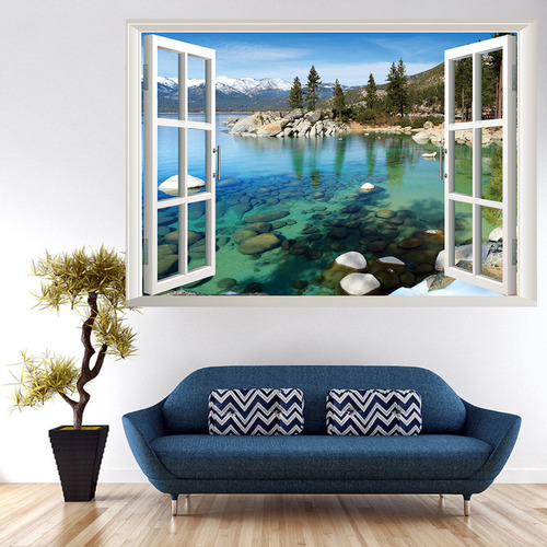 Calcomanías Murales Con Paisajes En 3d Para Decoración De Do
