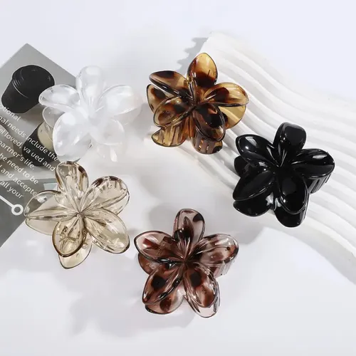 3 Piranha Flor Cabelo Flor Bbb Blogueira Transparente Luxo Sortidas