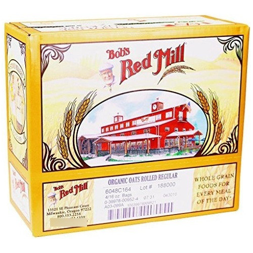 Red Mill Avena Orgánica De Bob Rolled Regular, De 16 Onzas (