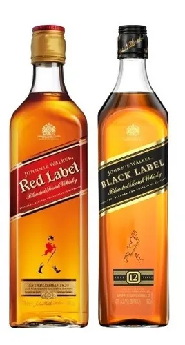 comprar Whisky Johnnie Walker Red Label + Black Label 750 Combo X 2
