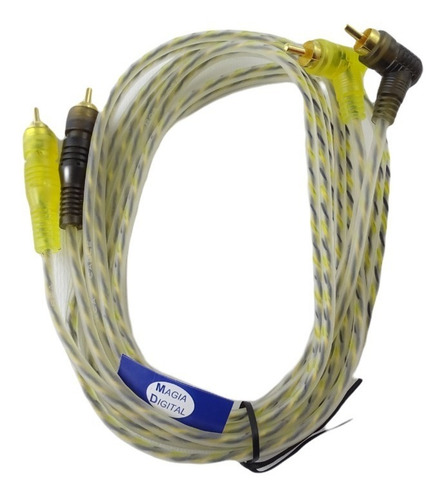 Imagen 1 de 6 de Cable Rca A Rca Audiobahn Arca450f Puntas Doradas 5m