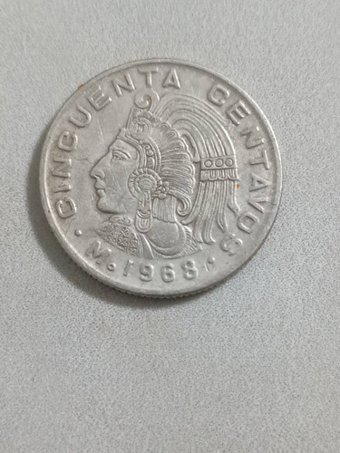 Moneda 50 Centavos 1968