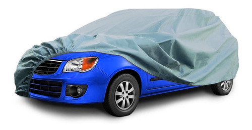 Cubre Auto Lluvia Plateado Polyester Talle S