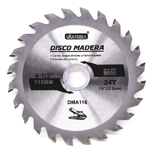 Disco Corte Madera 4 1/2 24d Uyustools Dma116
