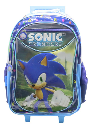 Mochila Con Carro 18 Pulgadas Sonic Frontiers Sega Cresko