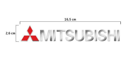 Emblema Mitsubishi Pajero Full Traseiro Cromado Resinado