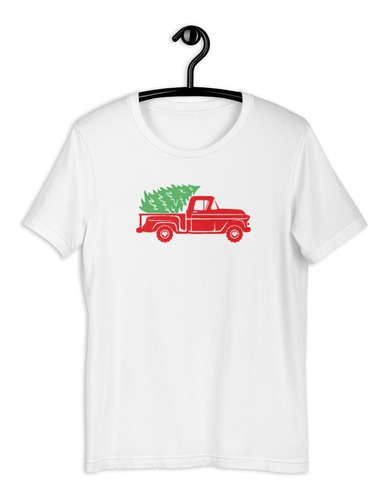 Playera Navideña Carrito Con Árbol De Navidad. Merry Christm