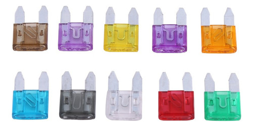 Qiilu Kit De Fusibles De Hoja De Coche, 100 Piezas 2a/3a/5a/7.5a/10a/15a/20a/25a/30a/35a De Mini Juego De Fusibles De Hoja, De Fusibles Automotrices Para Coche, Camión, Suv