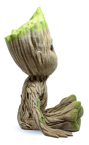 Imagen 2 de 4 de Baby Groot Sentado Figura Impresa En 3d Excelente Calidad