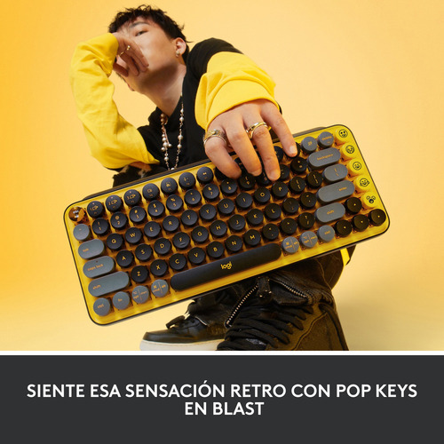 Logitech Pop Keys Teclado Mecánico Inalámbrico Blast
