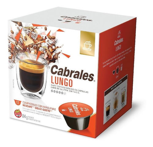 Cafe Capsulas Cabrales Lungo Dolce Gusto