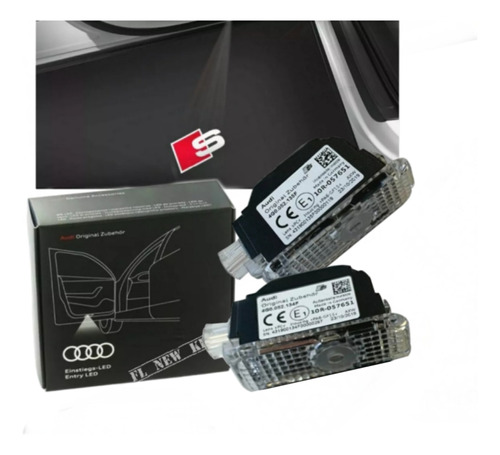 Par Led  De Cortesia Para Puerta Logo Audi S Originales 