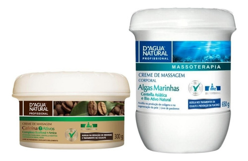  Kit 2un Creme De Massagem 7 Ativos E Algas Marinhas