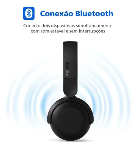 PHILIPS ヘッドホン Headphone Philips Wireless Bluetooth Até 25h Preto | MercadoLivre