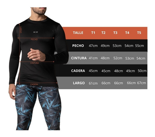 Imagen 3 de 6 de Remera Termica Manga Larga Pro One Elastizada Unisex Térmica
