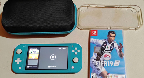 Consola Nintendo Switch Lite Turquesa 32gb + Extras (Usado)