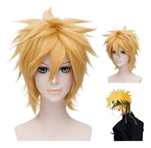 Peluca De Anime Naruto, Uzumaki Naruto Peluca Pelo Corto Q1