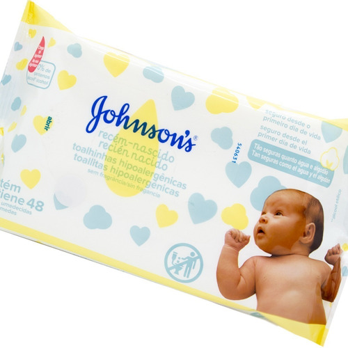 Johnson's Baby X3 Toallitas Húmedas Bebes Recién Nacidos 48u