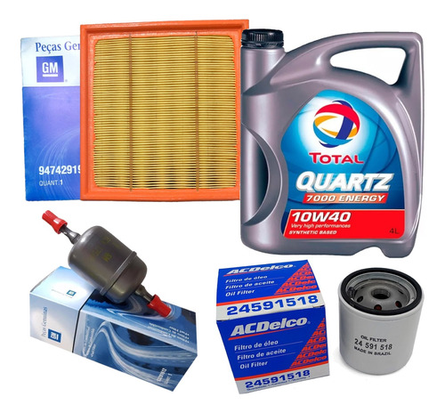 Kit Filtro Aceite Aire Nafta + 10w40 Chevrolet Montana  2013