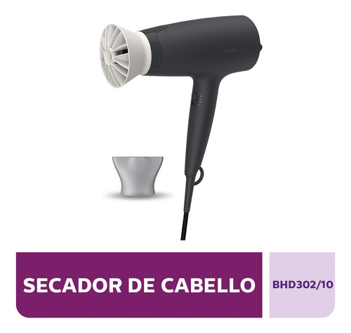 Secador de pelo Philips 3000 Series BHD302/10 gris 220V - 240V
