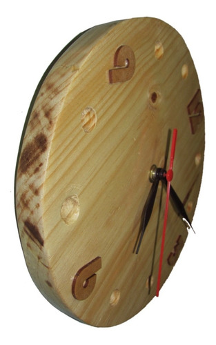 Reloj De Pared Artesanal En Pino