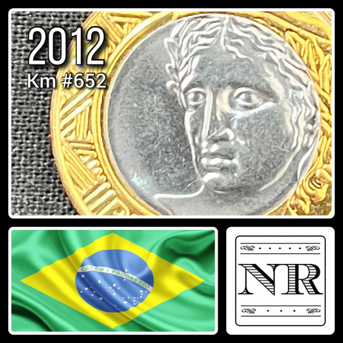 Brasil - 1 Real - Año 2012 - Bimetálica - Km #652a - Bimetál
