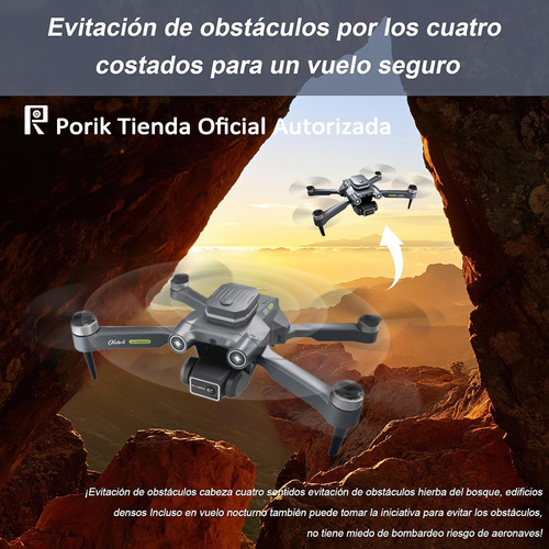 Mini Drone Profesional Con 6k Dual Cámara Victure 5g Gps 2 Baterías Color Negro