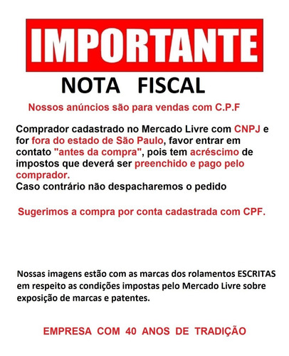Kit Rolamento Do Diferencial Opala 6cc - Braseixos Após 75