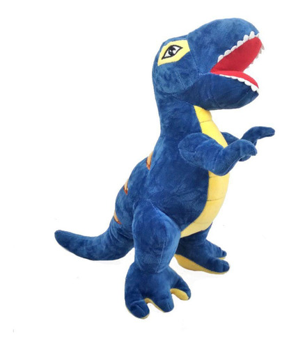 Dinossauro Tiranossauro Rex Pelúcia Blue 32 Cm Altura