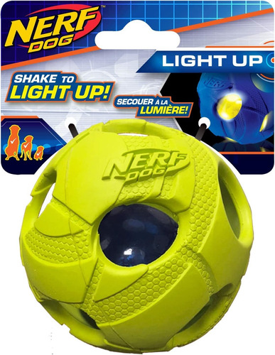 Juguete Para Perros Nerf Dog Bash Ball, Interactivo, Led, Li