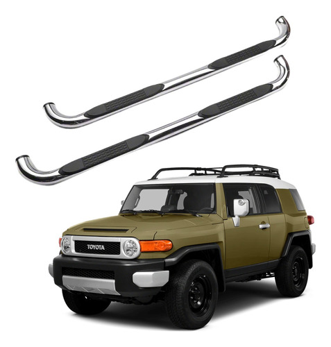 Estribos Redondos Toyota Fj Cruiser 2007 - 2015 Negros