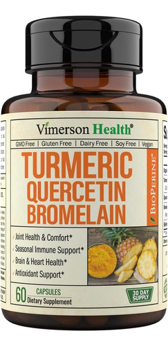 Quercetina, Bromelina Y Curcumina Vimerson Health 60 Cáps