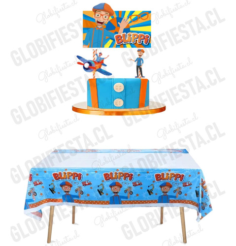 Pack Full Cumpleaños Globos Blippi Cotillon X10