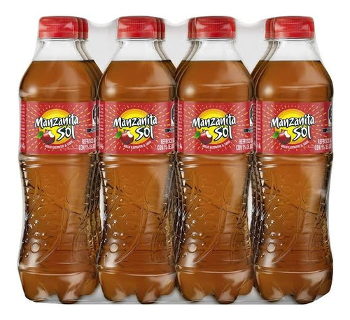 12 Pack Refresco Manzana Manzanita Sol 400 Ml