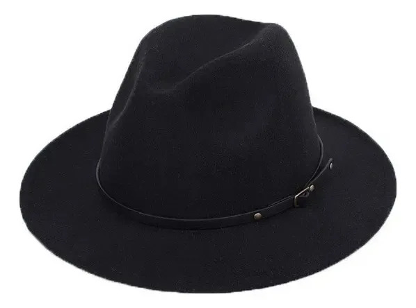 Sombrero Fedora Hombre Mujer Gardel Sol Uv Elegante Fiesta Color Negro Talla Talla Única