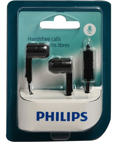 Imagen 2 de 4 de Auricular Philips She1405 In Ear Con Micrófono Manos Libres
