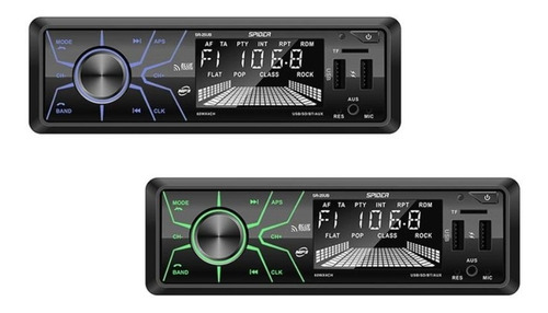 Super Radio Doble Usb Sd Carga Bluetooth Touch 7 Colores App