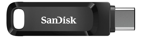 Memoria USB SanDisk Ultra Dual Drive Go 128GB 3.1 Gen 1 negro y plateado