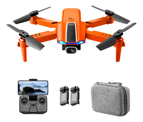 Dron Ylr/c S65 Rc 4k Cámara Dual-2 Batería Naranja