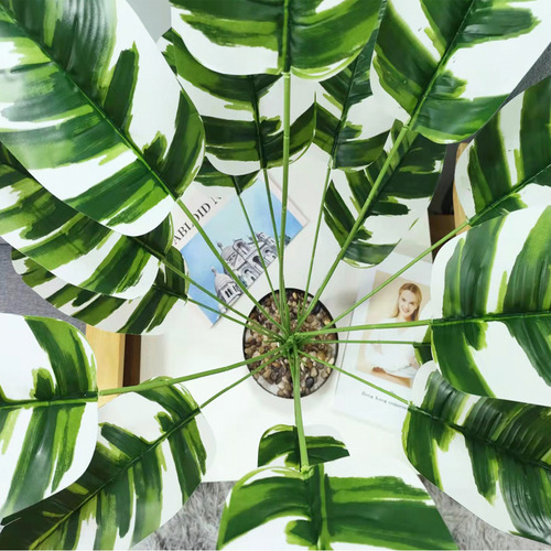82 Plantas Artificiales 18 Hojas Plátano Decorativas Hogar