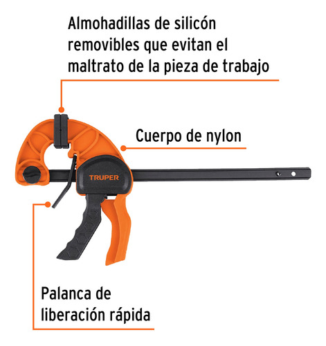 Prensa Con Ajuste Rápido 12 Pulgadas Truper 100141