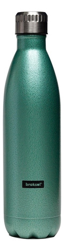 Broksol TER-BOT750 botella hidratante acero inoxidable 750ml color verde