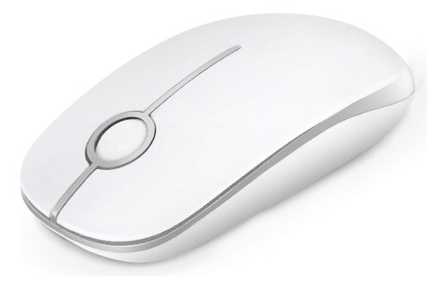 Mouse Vssoplor 2.4g Inalambrico/blanco Y Plateado